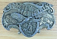 Vintage Rocky Mountains 1985 Commemorative Belt Buckle Limit Ed Siskiyou Oregon