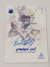Emanuel Hall Chicago Bears 2019 Panini Luminance Certified Autograph Card #RI-EH