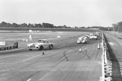 Scca Daytona 1960 - Fred Gamble Corvette Motor Racing Old Photo