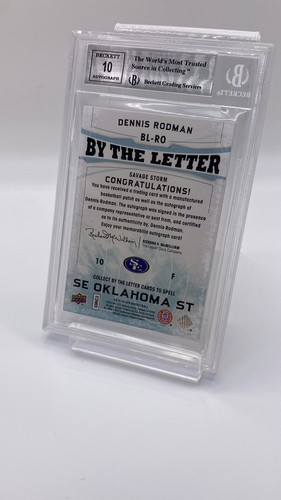 2013-14 SP Authentic By The Letter Signatures #BLRO Dennis Rodman (#2/3) BGS - Picture 6 of 6