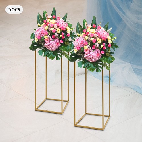 Wedding Flower Stand, Gold Flower Holder, Rectangular Flower Rack - Picture 6 of 7