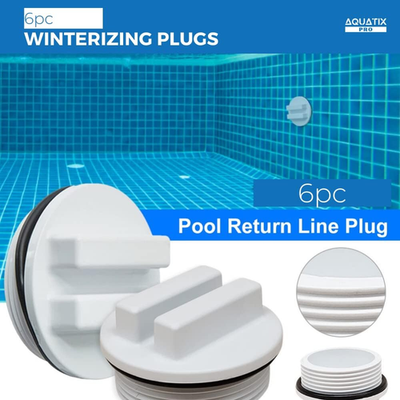 #ad Pool Plug 6pc Set with O Rings 1.5” Threaded Winterizing Return Filter Drain $14.81
