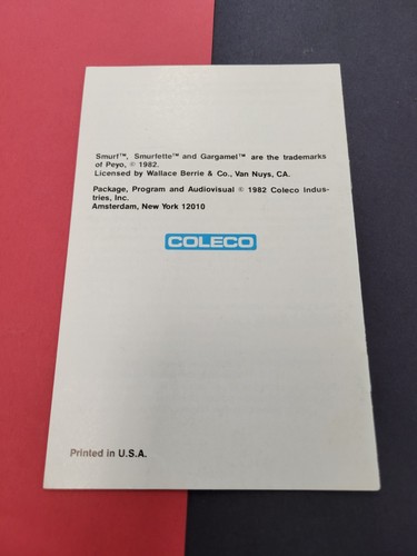 colecovision smurf rescue in gargamel's castle Manual Only - Picture 2 of 2