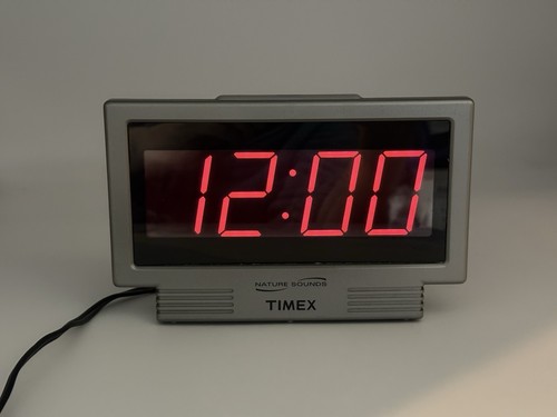Timex Model T133N Nature Sounds Alarm Digital Clock Silver - Picture 11 of 11