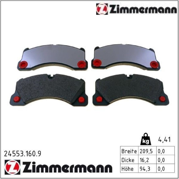 Zimmermann 24553.160.9 Bremsbelagsatz FüR Scheibenbremse Bremsbelagsatz-image