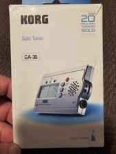 KORG Guitar Bass Tuner Model GA-30 GA30 Digital LCD Silver TESTED WORKS
