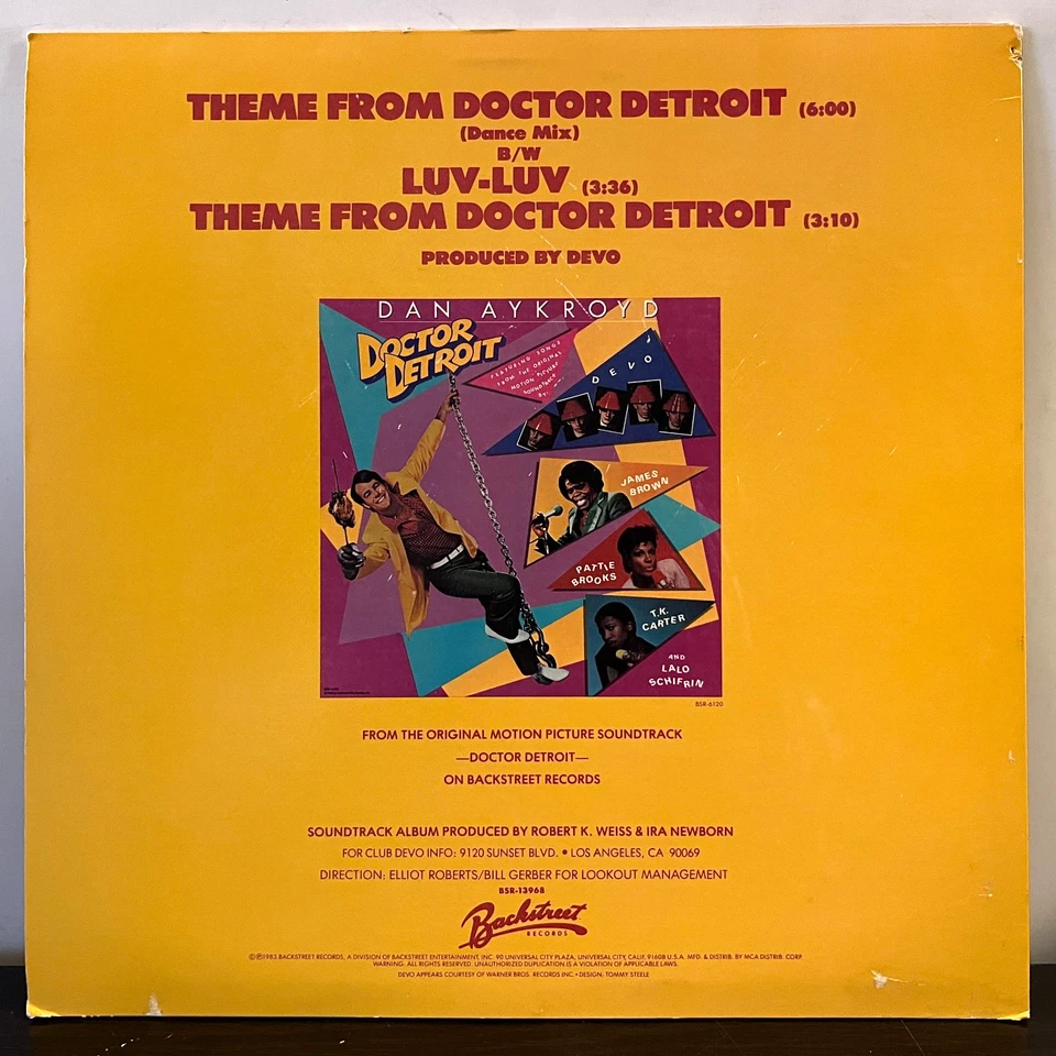 DEVO - Doctor Detroit (1983) - 12" Vinyl Record Single - EX - Image 2 of 3