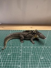 Realistic Rubber Alligator and Baby Figurine Set