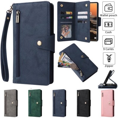 For Samsung Galaxy A21s A31 A33 A72 A73 5G Zipper Leather Card Wallet Case Cover