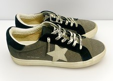 Vintage HAVANA Browsers Silver Glitter Star Low top Sneakers Sz 11 VH EST 1954
