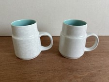 2 Vintage Poole Pottery Seagull And Ice Green Rare Mugs. Excellent Cond