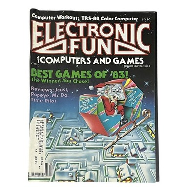 Vtg 1983 Electronic Fun Computers Games Magazine Atari Commodore AI Retro Gaming