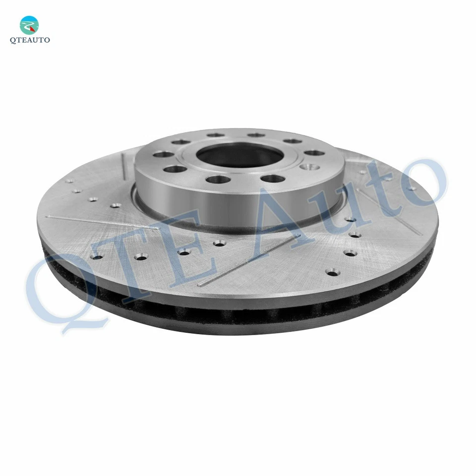 Front Drilled Slotted Brake Rotors 288mm To 2015-2019 Volkswagen Golf Sportwagen - Image 3 of 4