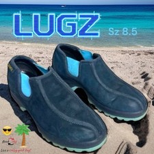 Vintage LUGZ Men's Blue Suede Leather Slip On Chunky Sole Shoes Sz 8.5 D EUR 42