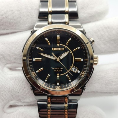 Seiko Kinetic Watch 5m62 二次電池新品】完動 SEIKO KINETIC SCUBA
