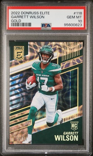 Garrett Wilson [Gold] #118 2022 Panini Donruss Elite card