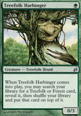 1x Treefolk Harbinger Moderate Play MTG Magic - Kid Icarus -