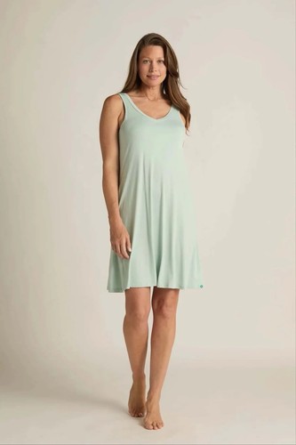 NWT Faceplant Dreams Bamboo V-Neck Nightgown XL In Aqua Mist Unopened Inventory