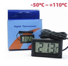 Thermometer Temperature Meter Gauge with Waterproof Sensor Probe Digital LCD