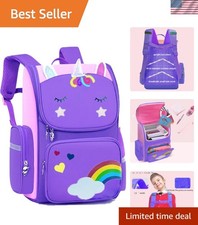 Stunning Purple Unicorn Backpack for Preschool - 15-Inch, Adjustable Straps