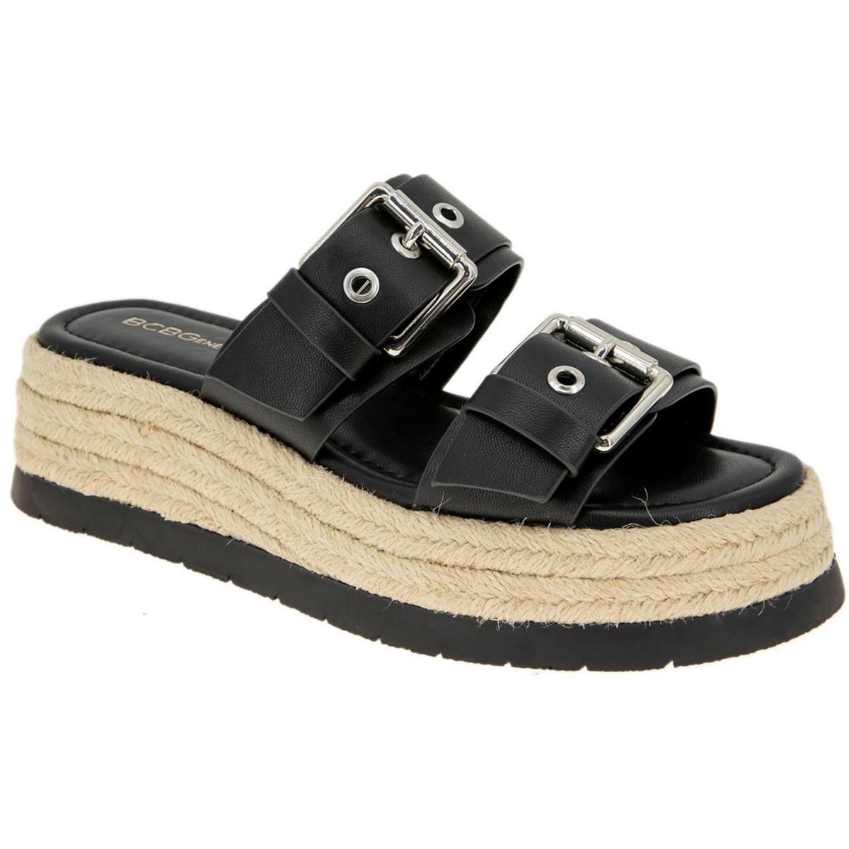 Женские босоножки на платформе BCBG SCARLA черного цвета на платформе 10 Medium BM BHFO 2106 5990₽