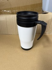 Wholesale Joblot 50 White Thermo Insulated Travel Mugs With Handles
