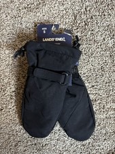 Lands Ends Kids Squall Mittens Black Small