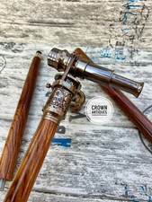 Telescope Handle Walking Stick, Victorian Unisex Cane, Nautical Decorative gifts