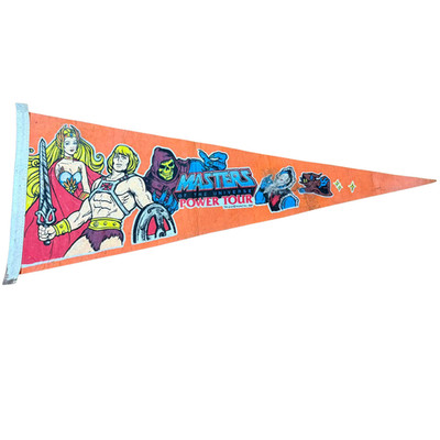 Vintage 1987 Masters Of The Universe Power Tour Felt Pennant He-Man MOTU Rare