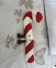 Jellycat Approx 27cm Festive Folly Candy Cane Retired Amuseables