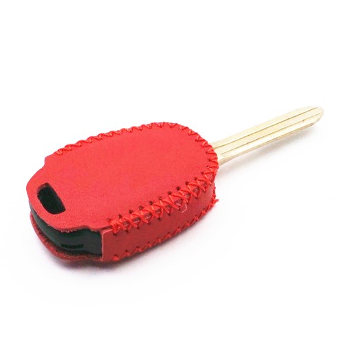 2Pcs Red Leather For Toyota Camry Corolla RAV4 4 Buttons Key Fob Protective Bag - Picture 4 of 4