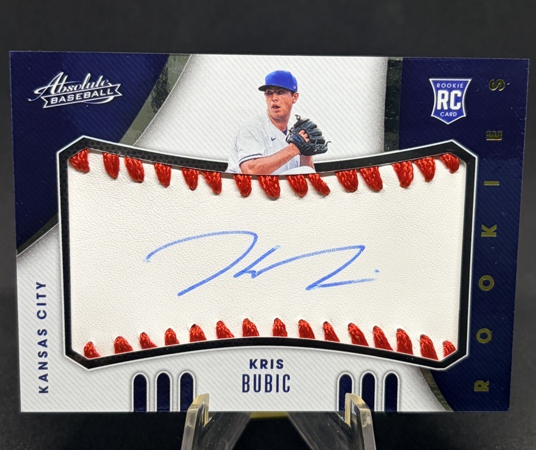 Kris Bubic 2021 Panini Absolute Rookie Baseball Material Signatures Auto 32/99
