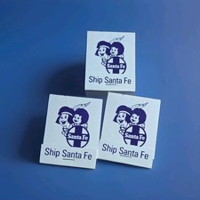 Vintage 1970s Set Of 3 New Book Of Matches W Ship Santa Fe Railroad 