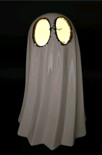 Martha Stewart beleuchtet Keramik gruseliger Geist Halloween 9" Dekor - Bild 3 von 3