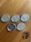 5x 1 oz .999 Fine Silver Liberty Mercury Dime Design Rounds Bullion Coins