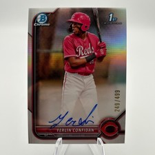 2022 BOWMAN CHROME PROSPECT AUTO REFRACTOR YERLIN CONFIDAN /499