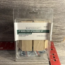 Mastercraft 3” Newel Post Attachment Kit – Unfinished Poplar – Interior Use