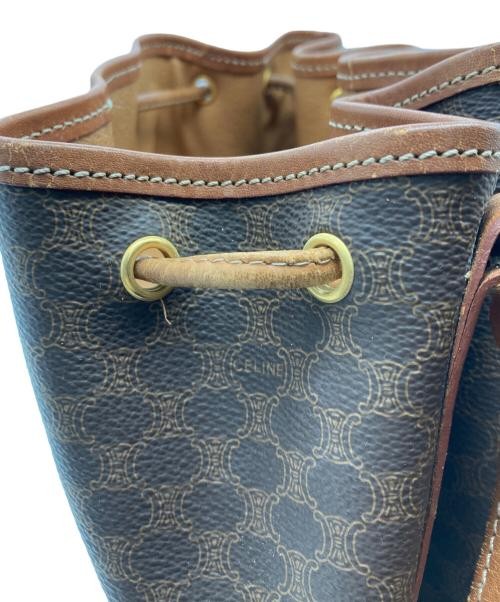 CELINE Brown Macadam Pattern Drawstring Shoulder … - image 20