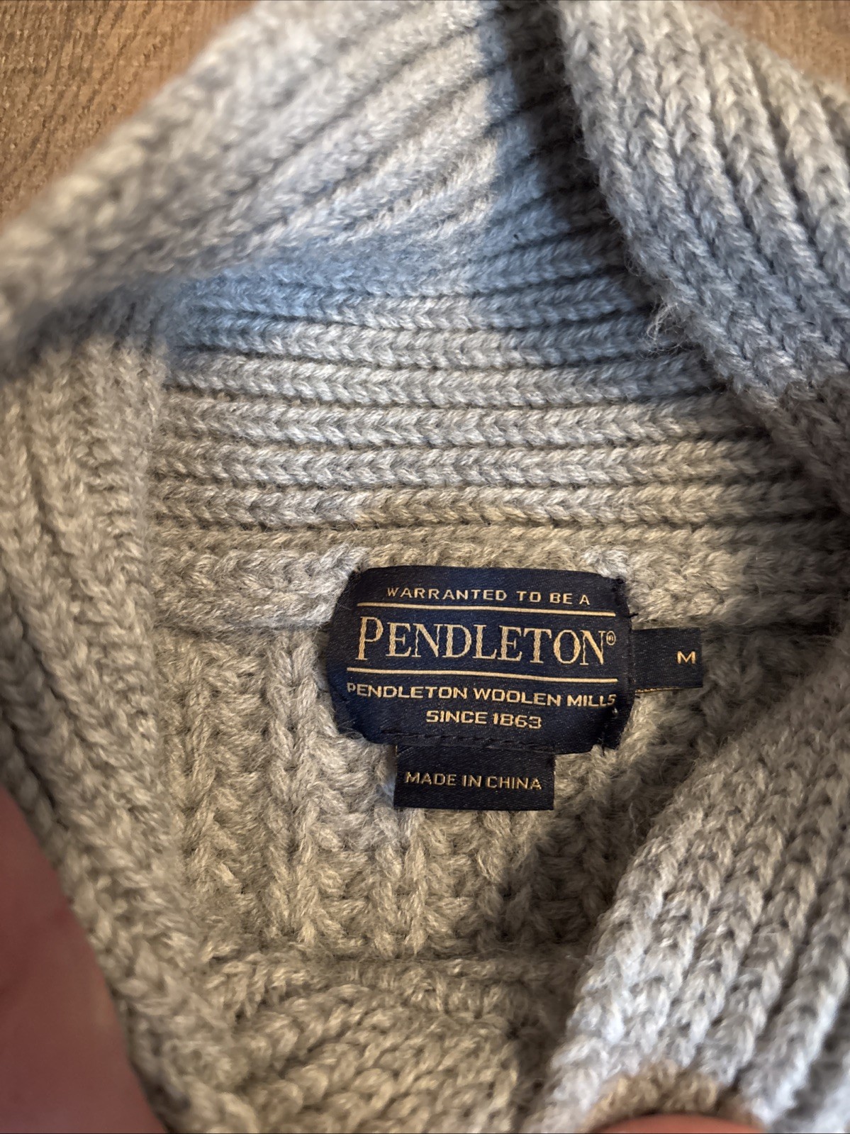 PENDLETON WOOLEN MILLS WOOL PULL OVER GRAY SWEATE… - image 2