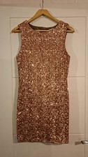 ---Rose Gold Sequin Dress – Sleeveless