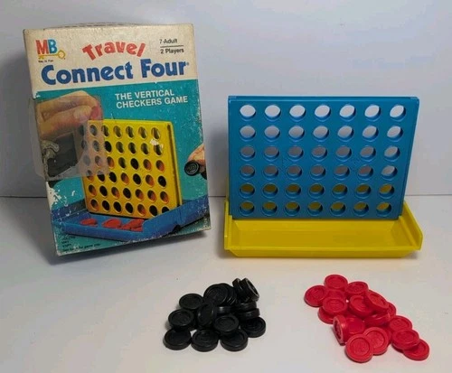 Vintage Connect Four 4 Travel Size Board Game 1983 Milton Bradley USA