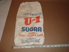 VINTAGE U AND I SUGAR CLOTH SACK 10 LBS.