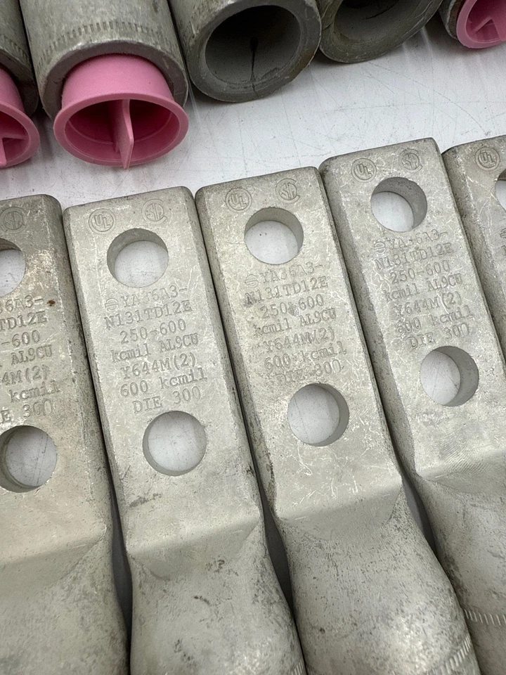 20PC Burndy YA36A3N131TD12E 2 Holes Aluminum Compression Lug Terminal Lot of 20 - Image 3 of 4