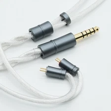 2 strands of thick coaxial shielding OCC palladium plated MMCX/0.78 IEM cable