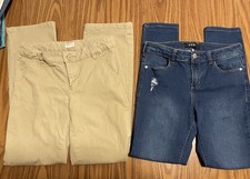 Lot 2 Pair Girls Pants Size 12 DKNY Cat Jack