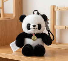 Cute Panda Plush Keychain Soft Bag Charm Stuffed Animal Gift