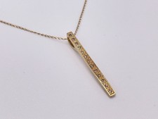 9ct Gold Hallmarked 10pt Diamond Pendant & 18" Chain. Goldmine Jewellers.
