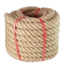 Manila Rope 1-1/2 Inch x 50 Feet, Twisted Thick Rope 1.5in for Landscaping, C...