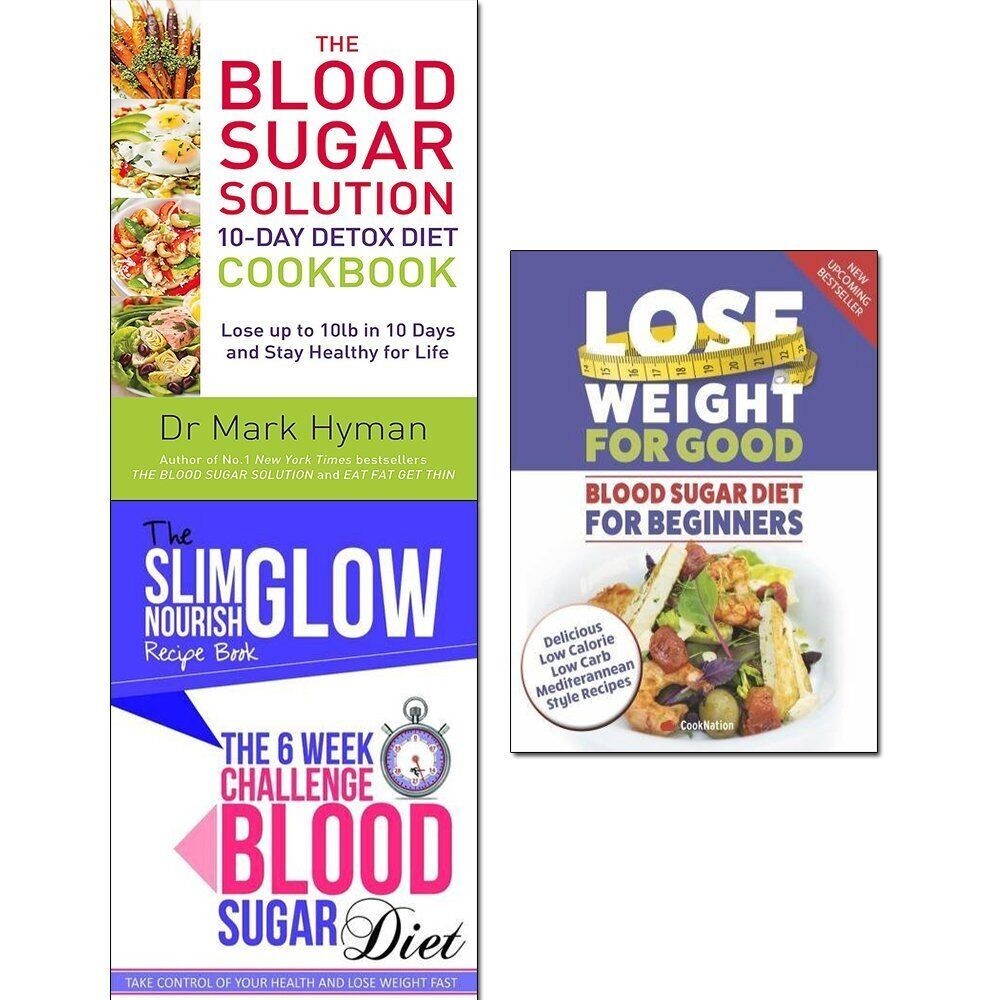 Blood Sugar Cookbook Detox Diet Low Carb recipes 3 Books Collection Set New - Image 2