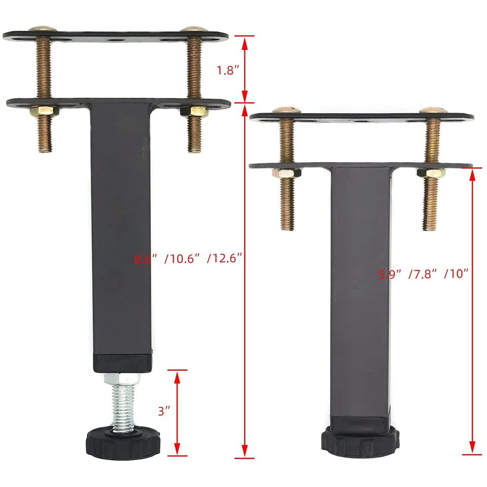 2pcs Adjustable Height Center Support Leg For Bedsteel Bed Frame Or Wooden Bed C - Image 3 of 4